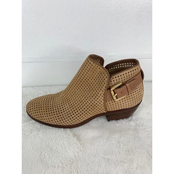 Sam Edelman Paula Perforated Leather Buckle Ankle Western Boots Size 5M - Picture 4 of 10